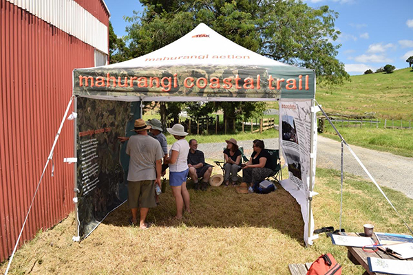 Mahurangi Action gazebo, Te Muri walk-in open day