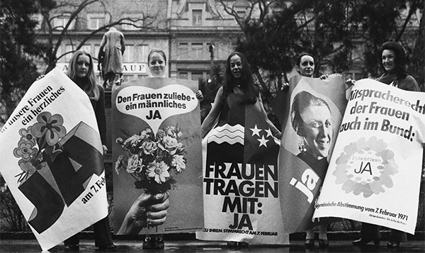 Mahurangi Magazine: Global Democracy Swiss suffragettes, 1971