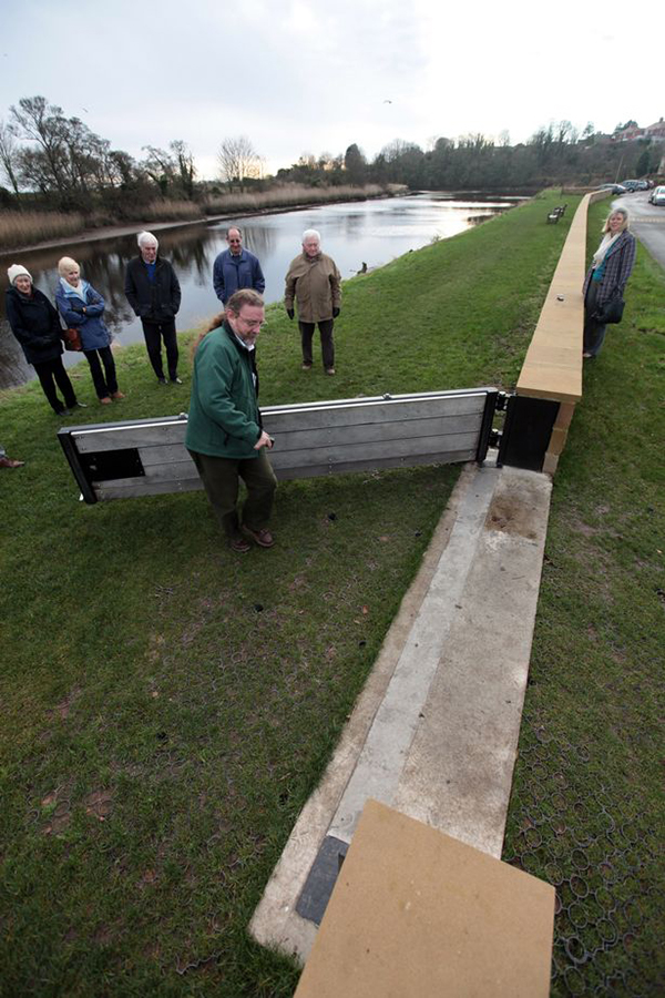 Go to Chronicle Live: New Flood Gates Showcased in Northumberland Village – One Year After Tidal Surge Damages Homes Warkworth floodwall and floodgate