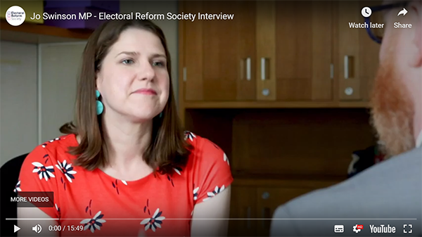 Go to Electoral Reform Society: Jo Swinson – Liberal Democrat Leadership Interview Jo Swinson – Liberal Democrat video interview