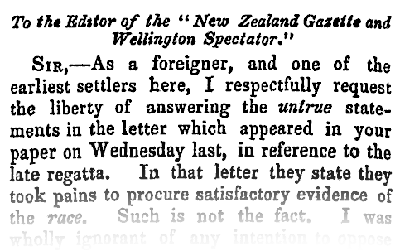 Papers Past: Original Correspondence, New Zealand Gazette and Wellington Spectator, Volume IV, Issue 325, 17 February 1844, page 2