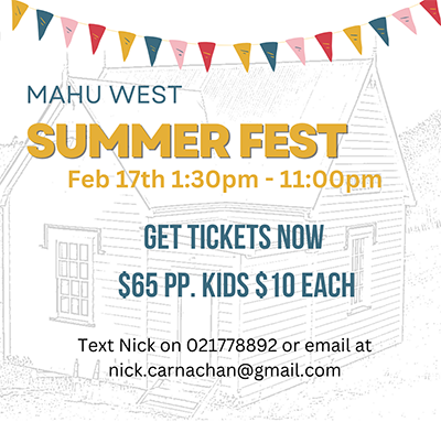 Get your Mahu West Summer Fest tickets now poster