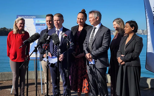 Hipkins, Sepuloni, and Parker, $45 billion harbour crossing announcement