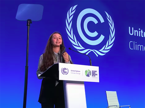 India Logan-Riley Addresses the Opening Summit of Cop26
