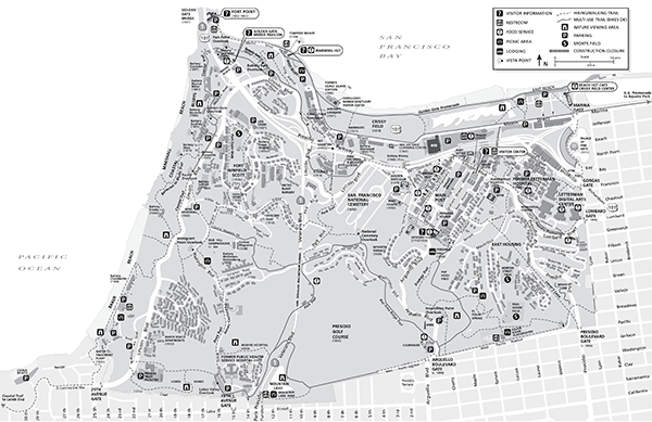 Presidio National Park map