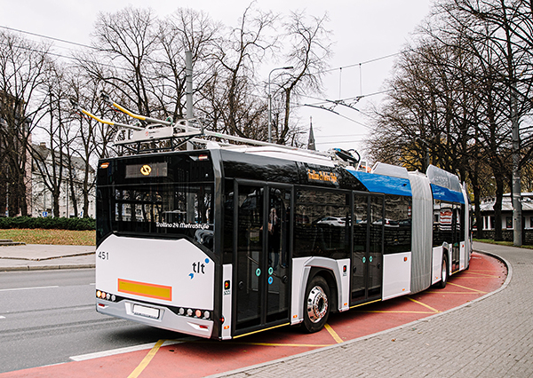 Solaris Trollino 24 MetroStyle, testing in Tallinn