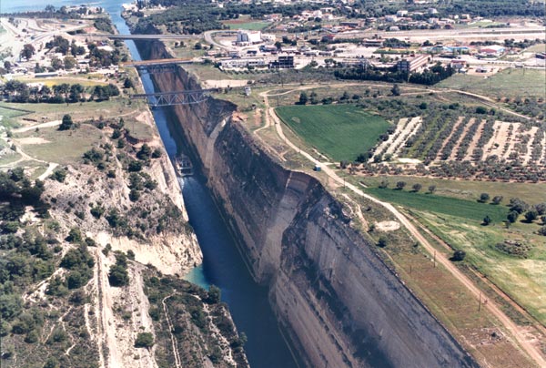 Corinth Canal, arial view