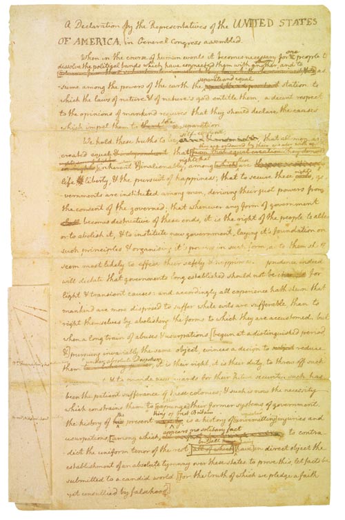 Rough Draft of Declaration of Independence