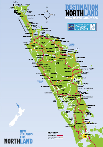 Destination Northland map