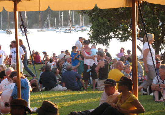 Prize-giving outside the marquee