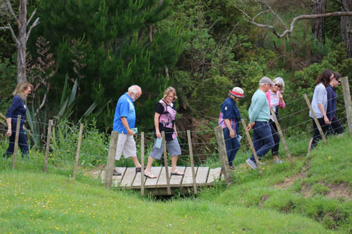 Penny Webster crossing bridge