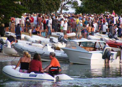 Prize-Giving Crowd Assembles