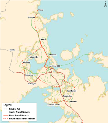 Long-term extensions of the rapid transit network 2006-2016