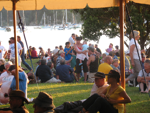 2008 regatta crowd, marquee framed