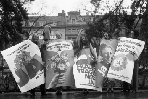 Swiss women suffrage campaigners, 2011