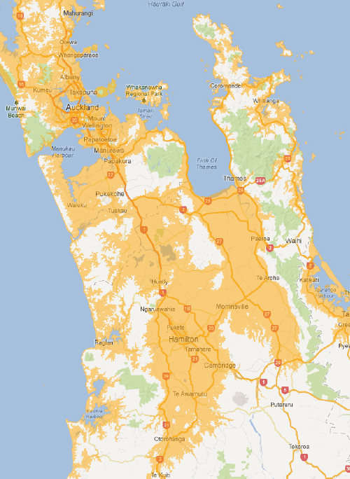 Mahurangi - Te Kuiti, 80-metre sea level