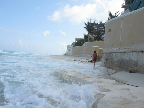 Cancun Beach erosion