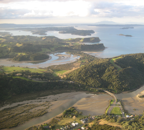 Waiwera-Mahurangi arial view