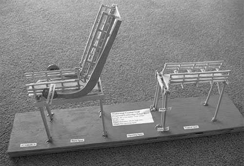 Model of rolling span, opened