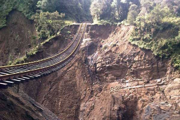 Track damage in the Wharerata Ranges