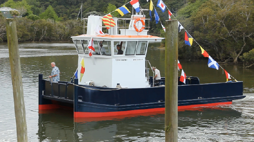 Dredge tug Clearwater on her launching day