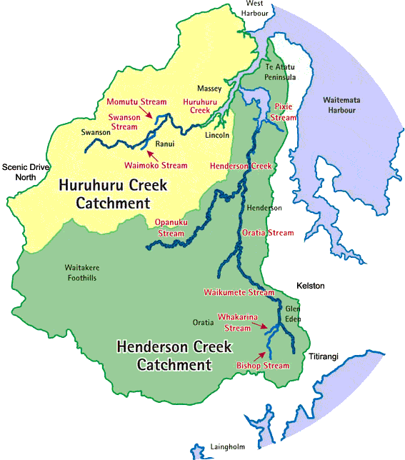 Twin Streams Catchment Map