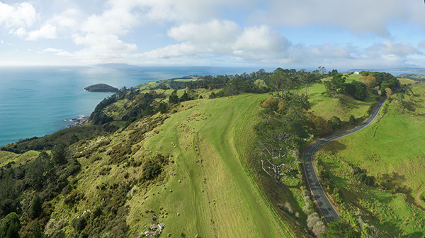 Pakiri Hill paper-Road vista