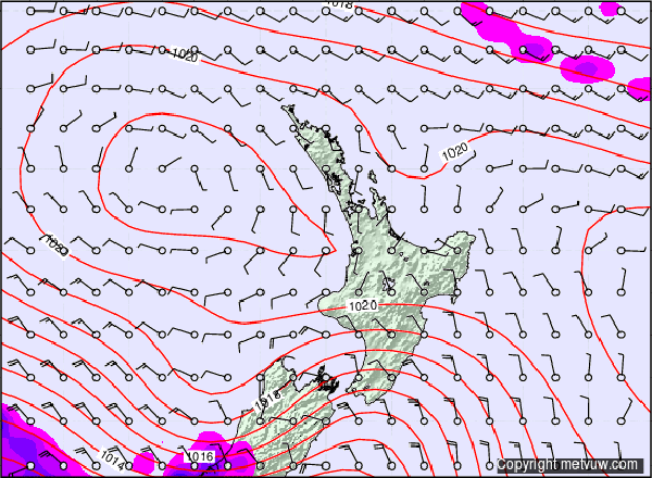 MetVUW 10-day rain forecast for North Island, 18 January 2017