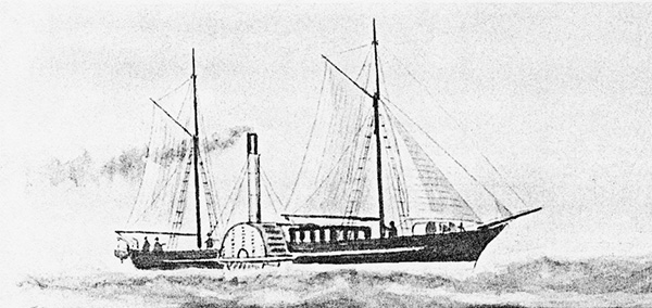 Paddle steamer Emu