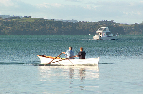 Mahurangi punt Penelope down-at-bow