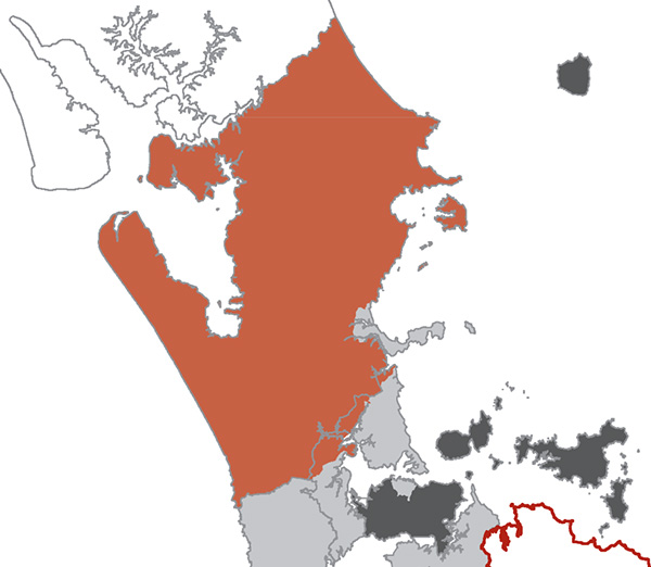 Rodney Local Council boundary