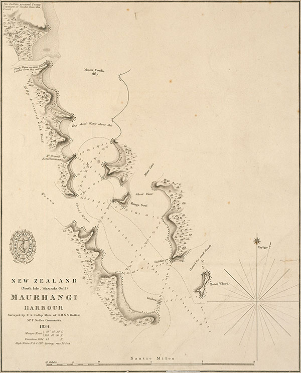 Frank Cudlip Mahurangi Harbour chart