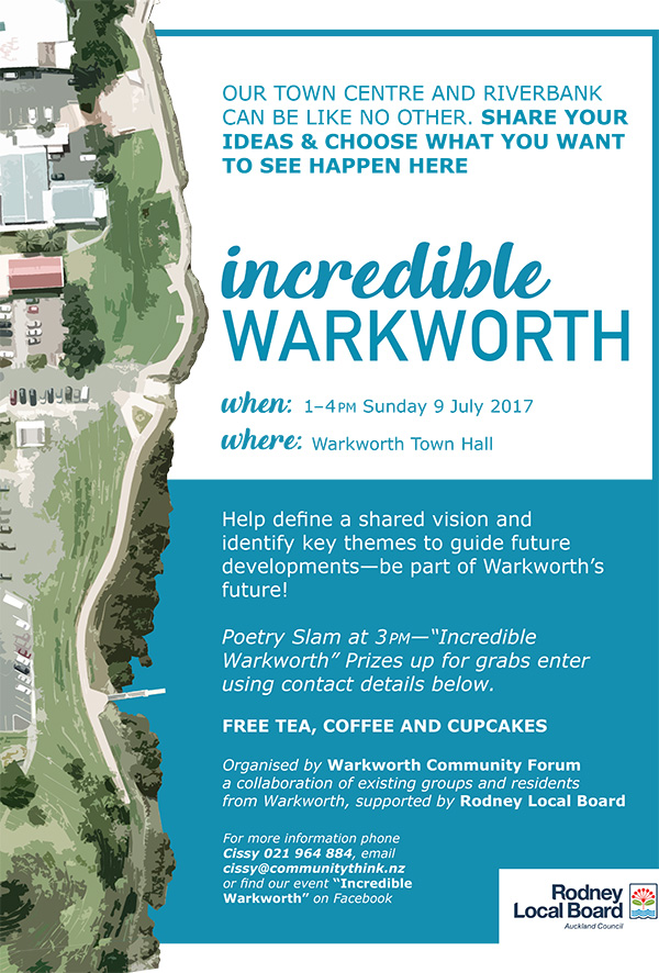 Incredible Warkworth workshop flyer