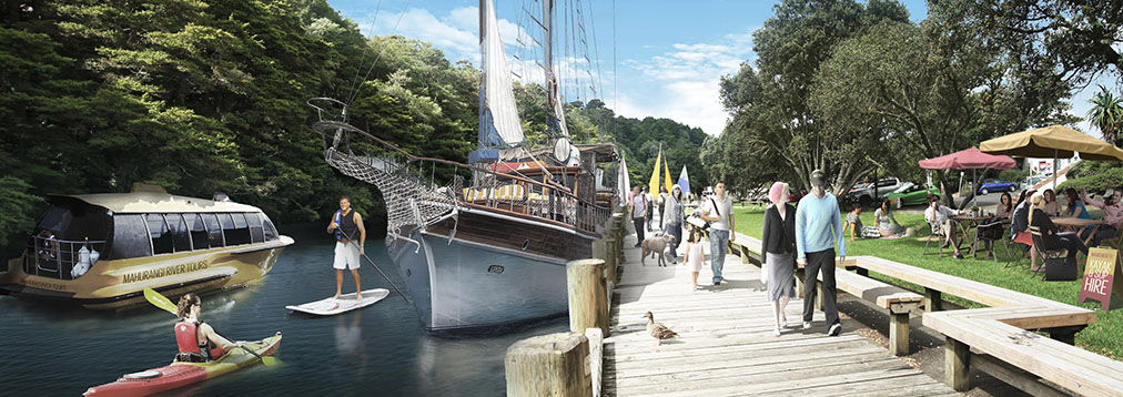 Warkworth town basin visualisation, post dredging