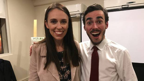 Jacinda Ardern and Robbie Nicol