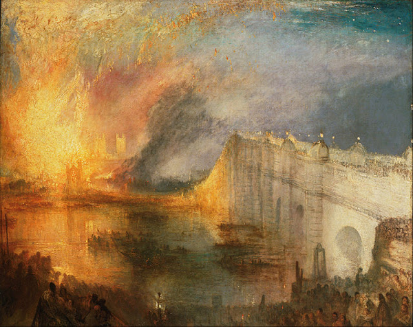 Mahurangi Magazine: After a Little Shadow Voting Elect the Prime Minister Parliament Burning, J M W Turner