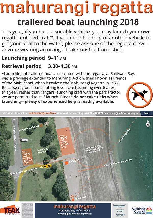 Trailered boat launching flier, 2018