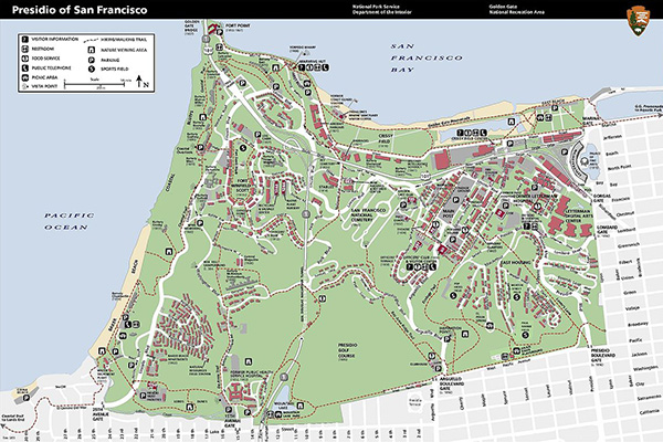 Presidio Park map