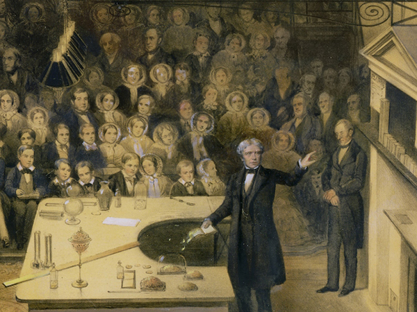 Faraday lecturing at the Royal Institute