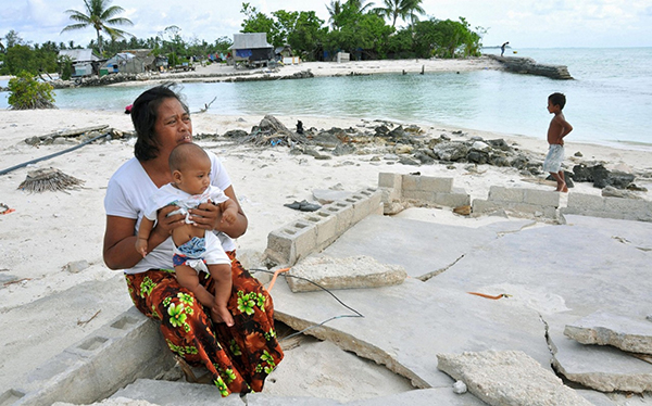 Go to New Zealand Herald: Coral Reefs Growing Slower Than Sea-Level Rise Kiribati sea-level rise impact, 1 July 2014