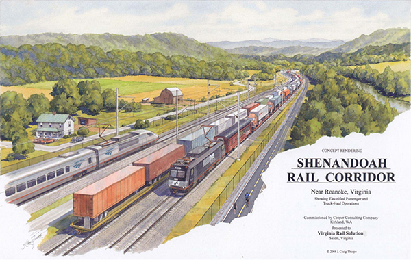 Shenandoah Rail Corridor, with trail