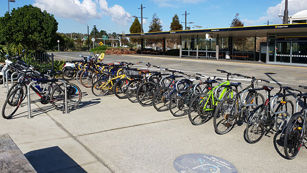 Smales Farm Busway Station bicycles