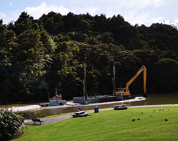 Dredge underway at town basin