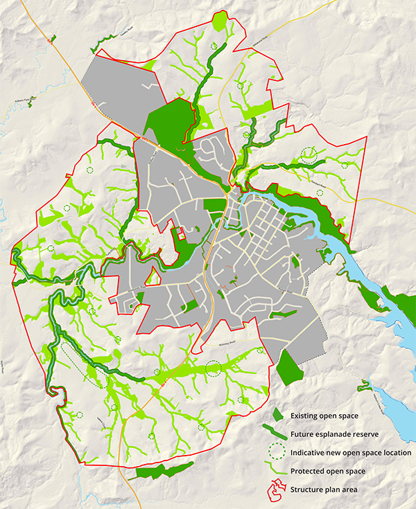 Draft Warkworth Structure Plan, Green Network plan