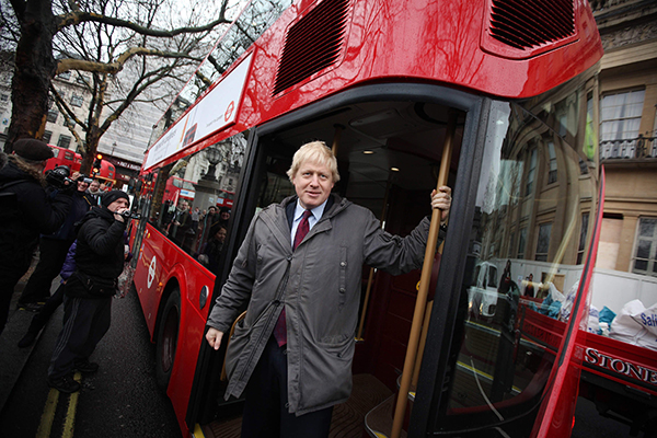 Boris Johnson aboard New Routemaster