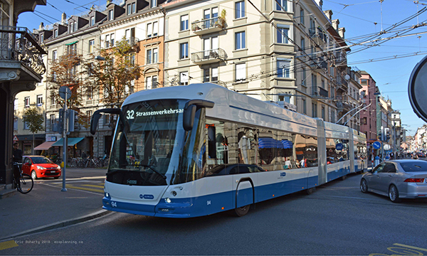 Articulated trolleybus, Zurich, Switzerland, 2018