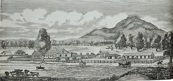 Diniwarindi Station, etching, 1870s