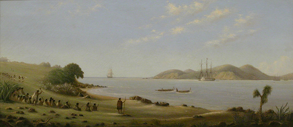 Landing of Lieutenant Governor Hobson at Waitangi on 29 January 1840, by Matthew Clayton, 1896