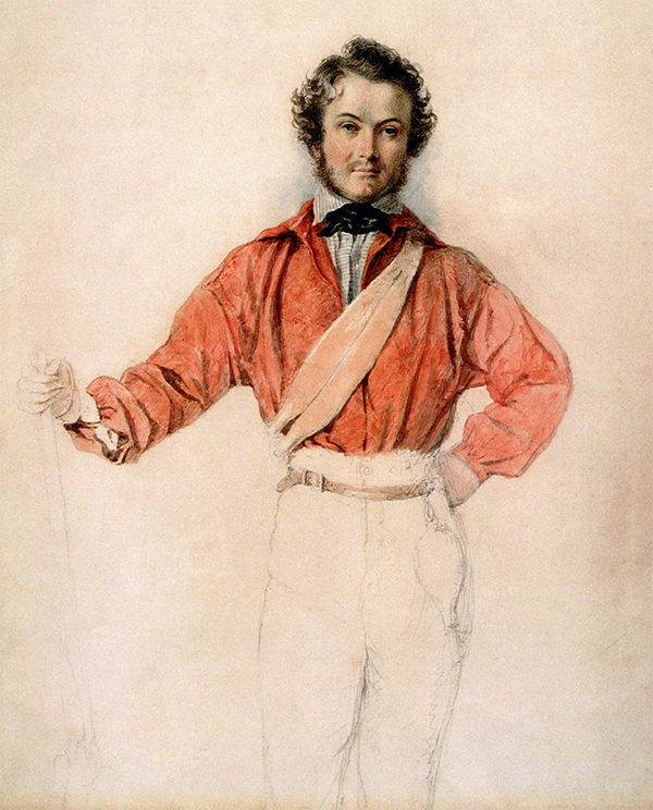 Octavius Browne as depicted by Georgiana McCrae, in the 1840s