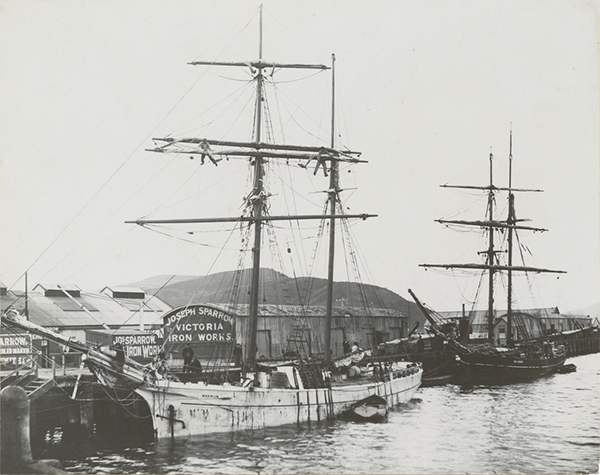 Topsail schooner Marmion, and brigantine Sir Henry, at Dunedin